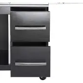 All'Grill Système de tiroirs à droite p. Modular CHEF L -black- 2 tiroirs chacun 36,5 x 28,5 x 48 cm incl. poignée et Soft Close (dimensions extérieures)