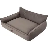 TexCorp Lit orthopédique pour chien JOKER lit chien canapé couchage corbeille matelas lit animal L 64x49 cm brun velours
