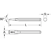Ks Tools 162.0151 ciseau à métaux Ciseau à froid