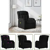 The Living Store Fauteuil de massage Noir Tissu