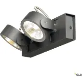 SLV KALU LED 2 applique et plafonnier, noir, 3000K, 60