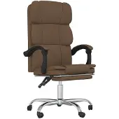 Syfax Fauteuil inclinable de bureau Marron Tissu