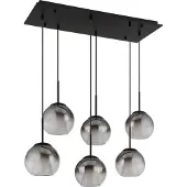 Globo Lighting Lampe à suspendre métal noir mat, 6x E27