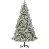 Black Box Trees Nagoya Arbre de Noël artificiel - H150 x Ø91 cm - Vert avec aspect givré