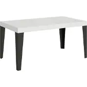 Itamoby Table Extensible 90X160/264 Cm Frêne Blanc Flamme Structure Anthracite