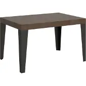 Itamoby Table Extensible 90X140/244 Cm Noyer Flammé Structure Anthracite