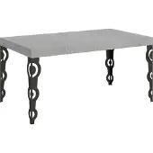 Itamoby Table Extensible 90X160/264 Cm Karamay Cement Structure Anthracite