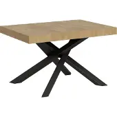 Itamoby Table Extensible 90X140/244 Cm Volantis Chêne Nature Structure Anthracite