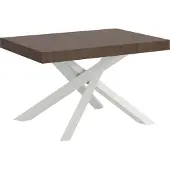 Itamoby Table Extensible 130/390X90 Cm Volantis Noyer Pieds Blancs