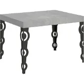 Itamoby Table Extensible 80X120/204 Cm Karamay Cement Structure Anthracite