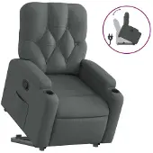 Syfax Fauteuil inclinable Gris foncé Tissu