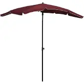 Syfax Parasol de jardin avec mât 200x130 cm rouge bordeaux