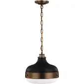Elstead Lighting Lustre Cadence, laiton antique foncé - noir mat, 2xE27x60W, verre, dimensions : 200,7 x 33 x 33 cm, IP20, Feiss