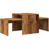 vidaXL Table basse imitation vieux bois 100x48x40 cm Bois composite