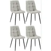 CLP lot de 4 chaises de salle à manger Antibes