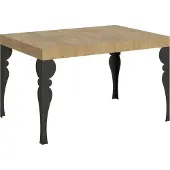 Itamoby Table Extensible 90X140/244 Cm Chêne Paxon Nature Structure Anthracite