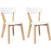 vidaXL Chaises de salle à manger 2 pcs. Bois massif d'hévéa
