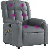Sonstiges Fauteuil de massage inclinable Gris Similicuir