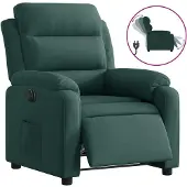 Sonstiges Fauteuil inclinable électrique vert foncé velours