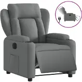 Syfax Fauteuil inclinable électrique Gris foncé Tissu