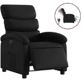 Syfax Fauteuil inclinable électrique Noir Similicuir