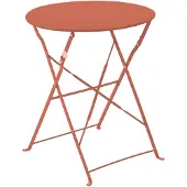 Oviala Table pliante en acier terracotta - Annecy