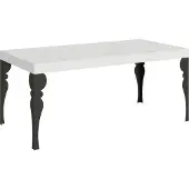 Itamoby Table Extensible 90X180/284 Cm Paxon Frêne Blanc Structure Anthracite