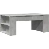 vidaXL Table basse gris béton 102x55x42 cm Bois composite