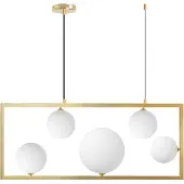 Toolight Lampe Suspendue APP1020-5CP Gold