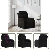 The Living Store Fauteuil de massage noir velours