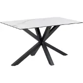 Ebuy24 Heaven table de salle à manger 80x135cm blanche.