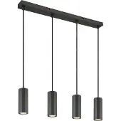 Globo Lampe à suspendre métal gris mat, 4x GU10
