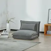 En.casa Fauteuil-lit 'Umeå' 59x85,5x67 cm velours gris