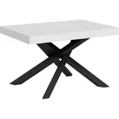 Itamoby Table Extensible 90X130/234 Cm Volantis Frêne Blanc Structure Anthracite