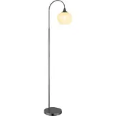 Globo Lighting Lampadaire anthracite Maxy avec verre blanc simple