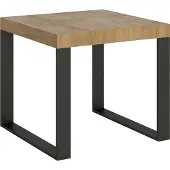 Itamoby Table Extensible 90X90/246 Cm Tecno Quercia Natura Structure Anthracite