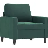 Syfax Fauteuil Vert foncé 60 cm Velours