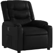 Syfax Fauteuil inclinable Noir Similicuir