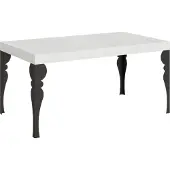 Itamoby Table Extensible 90X160/420 Cm Paxon Frêne Blanc Structure Anthracite