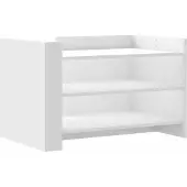 vidaXL Table basse blanche 80x50x50 cm bois composite