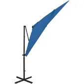 Sonstiges Parasol de jardin en porte-à-faux et mât et lumières LED