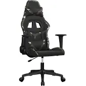 Syfax Chaise de jeu Noir et camouflage Similicuir