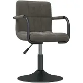 vidaXL Tabouret de bar gris foncé velours