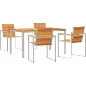 Syfax Ensemble de salle à manger pour jardin 5 pcs