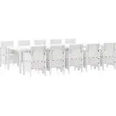 Syfax Ensemble de salle à manger pour jardin 11 pcs Blanc
