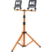 Osram LED Lampe de travail Tripod 2x30W 840, 4000K blanc froid, 5400 lm, IP65, réglable en hauteur 1,8m, 360