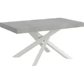 Itamoby Table Extensible 160/420X90 Cm Volantis Pieds Béton Blanc