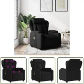 The Living Store Fauteuil de massage Noir Tissu