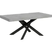 Itamoby Table Extensible 200/460X90 Cm Volantis Béton Avec Pieds Anthracite