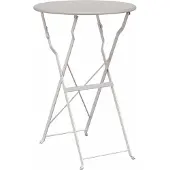 Syfax Table bistrot Beige Ø 50 x 71 cm Acier revêtu de poudre